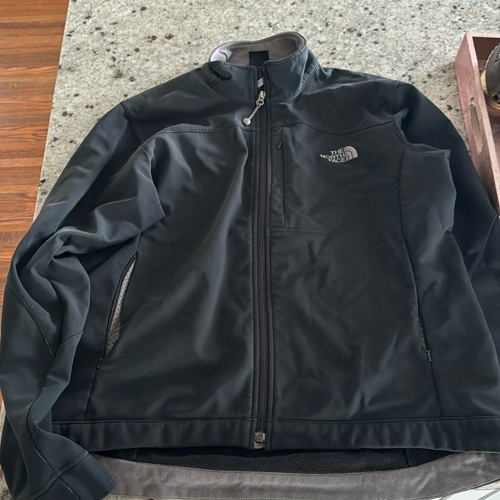 THE NORTH FACE BLACK APEX SOFT SHELL FULL ZIP JACKET WOMENS Large